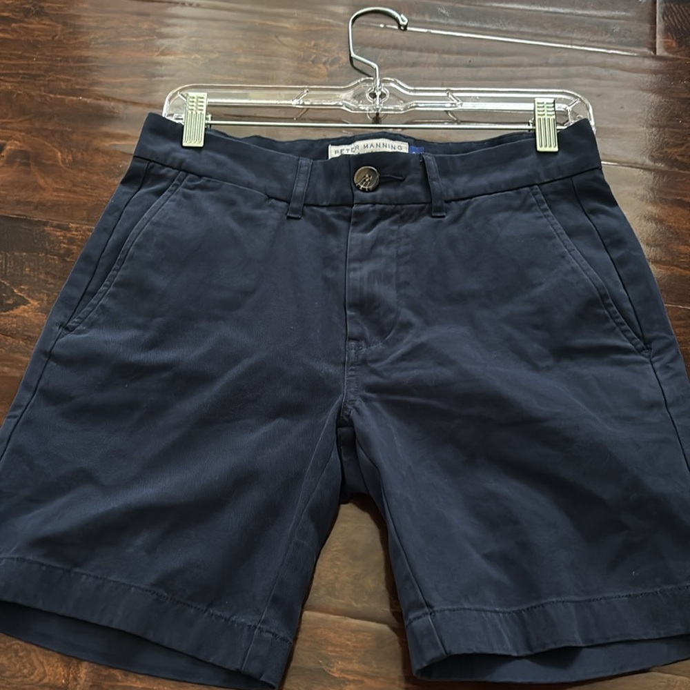 Peter Manning Navy Men's Shorts- stretch chino